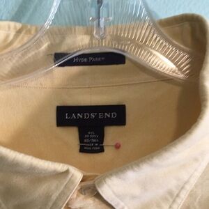 Lands' End Pale Yellow Men’s Oxford Button-Down Shirt